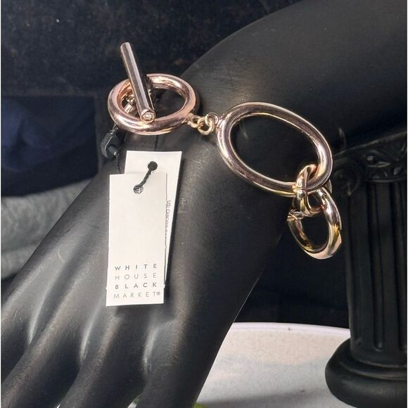 White House Black Market Bracelet  Rose Gold with Toggle Closure - Picture 8 of 13
